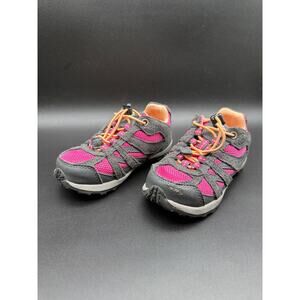Columbia Youth Redmond Waterproof Kid Trail Shoe Size 9 Gray Pink Hiking Sneaker